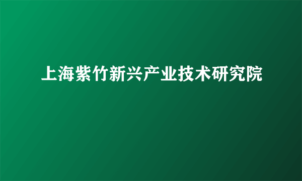 上海紫竹新兴产业技术研究院