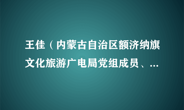 王佳（内蒙古自治区额济纳旗文化旅游广电局党组成员、副局长）