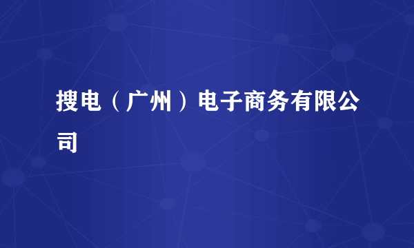 搜电（广州）电子商务有限公司