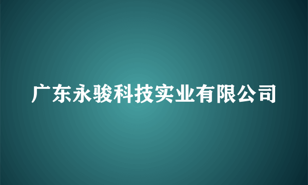 广东永骏科技实业有限公司