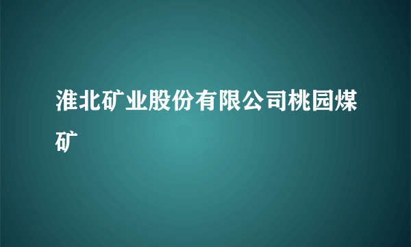 淮北矿业股份有限公司桃园煤矿