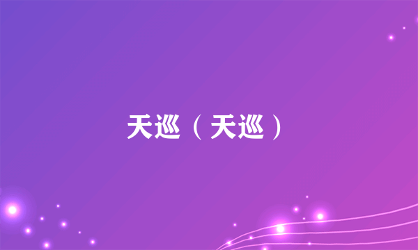 天巡（天巡）