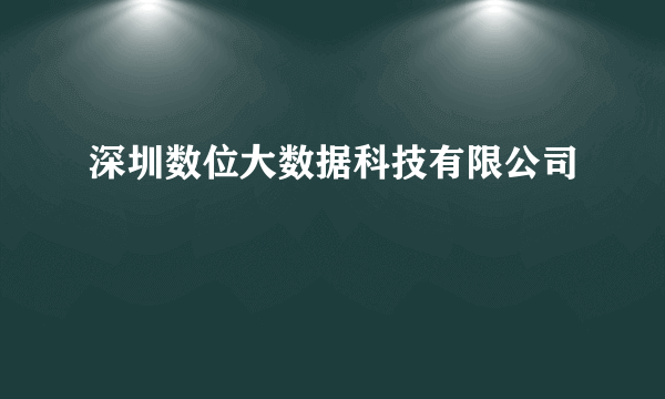 深圳数位大数据科技有限公司