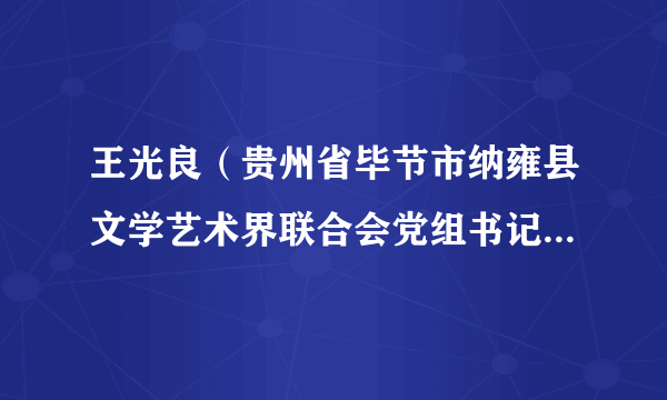 什么是王光良（贵州省毕节市纳雍县文学艺术界联合会党组书记、秘书长）