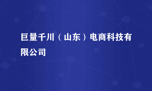 什么是巨量千川（山东）电商科技有限公司