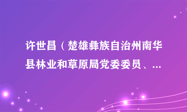 许世昌（楚雄彝族自治州南华县林业和草原局党委委员、副局长）