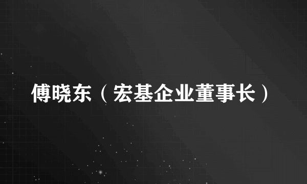 傅晓东（宏基企业董事长）