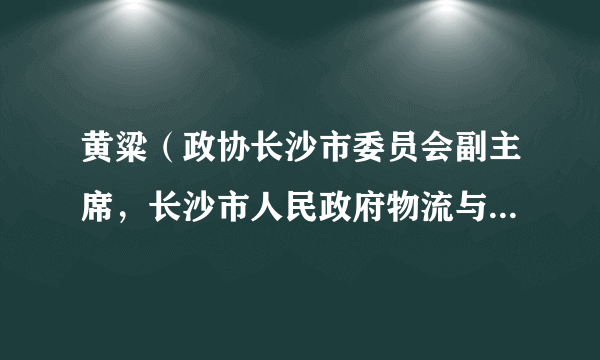 黄粱（政协长沙市委员会副主席，长沙市人民政府物流与口岸办公室主任，中国农工民主党长沙市委员会主委）