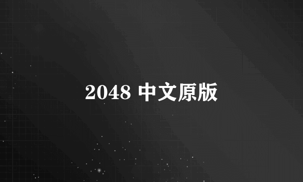 2048 中文原版