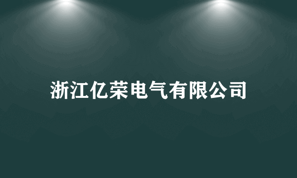 浙江亿荣电气有限公司