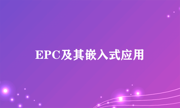 EPC及其嵌入式应用