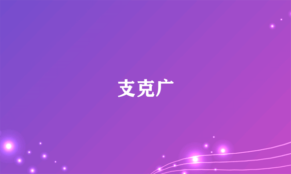 什么是支克广