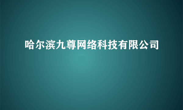 哈尔滨九尊网络科技有限公司