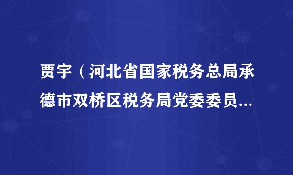 贾宇（河北省国家税务总局承德市双桥区税务局党委委员、副局长、二级主办）