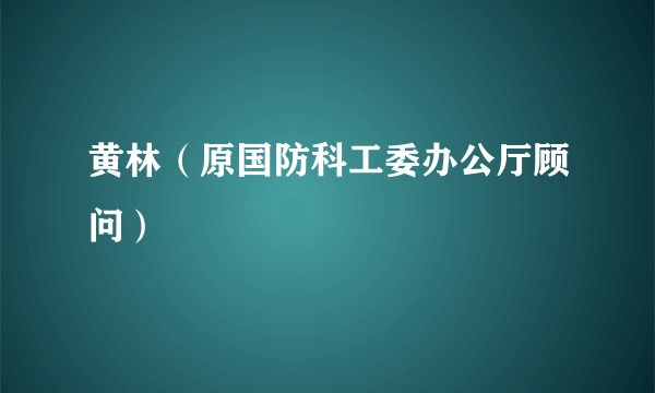 黄林（原国防科工委办公厅顾问）