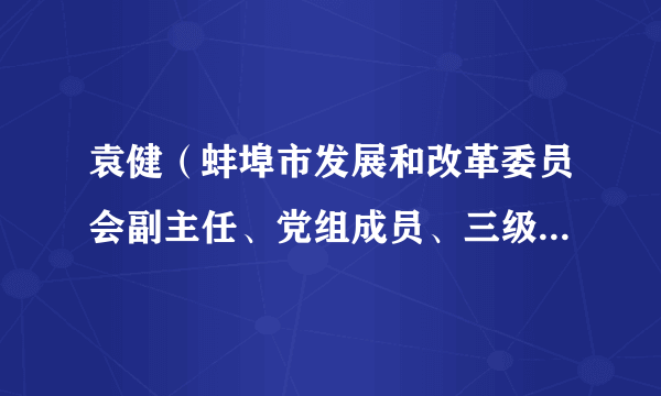 袁健（蚌埠市发展和改革委员会副主任、党组成员、三级调研员）