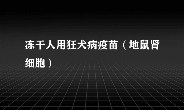 冻干人用狂犬病疫苗（地鼠肾细胞）