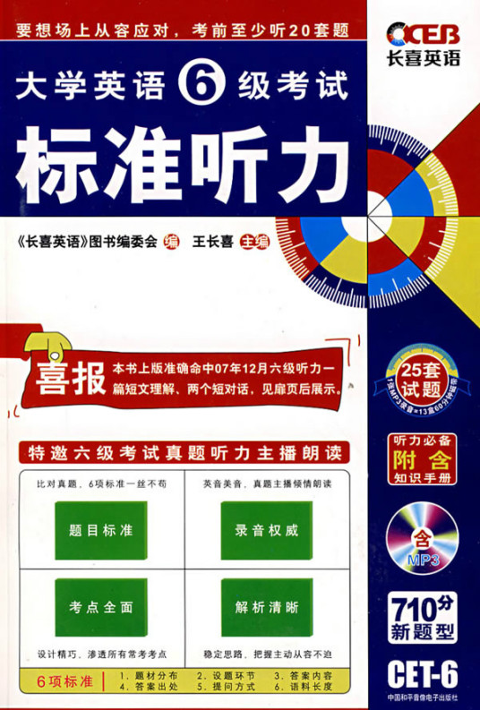 2008王长喜大学英语六级考试标准听力