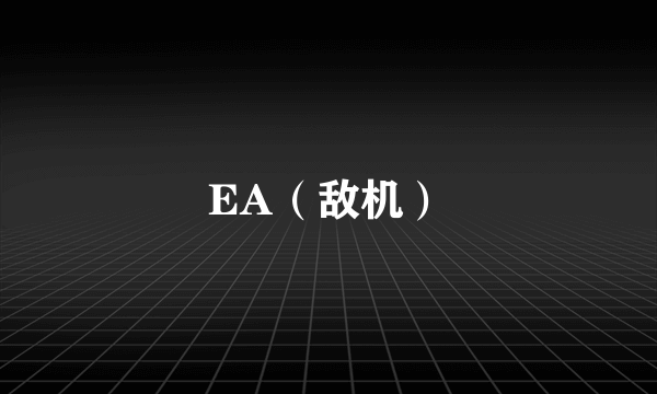 EA（敌机）