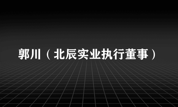 郭川（北辰实业执行董事）