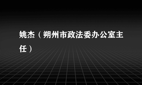 姚杰（朔州市政法委办公室主任）