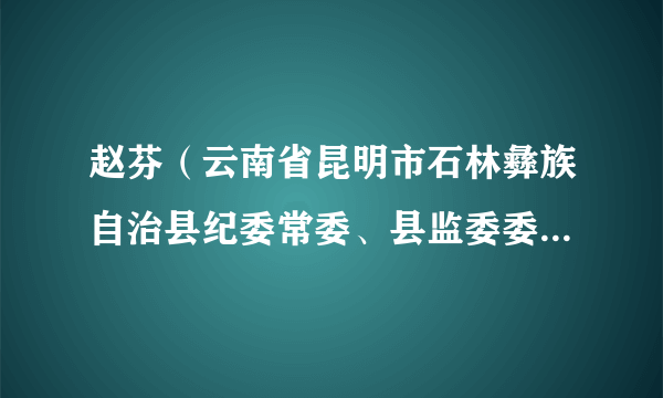 赵芬（云南省昆明市石林彝族自治县纪委常委、县监委委员、组织部部长）