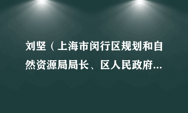 什么是刘坚（上海市闵行区规划和自然资源局局长、区人民政府办公室主任）