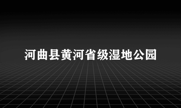 河曲县黄河省级湿地公园