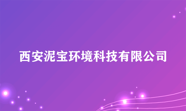 西安泥宝环境科技有限公司