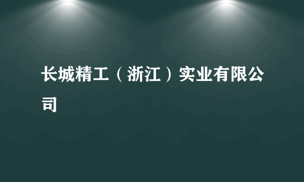 长城精工（浙江）实业有限公司