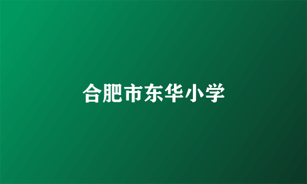 什么是合肥市东华小学