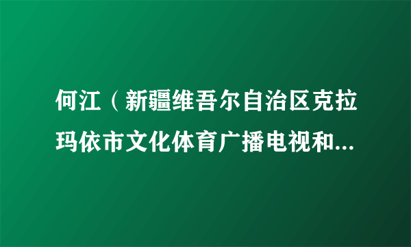 何江（新疆维吾尔自治区克拉玛依市文化体育广播电视和旅游局原局长）