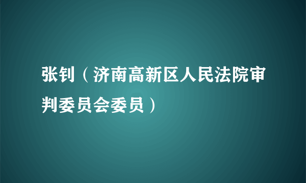 什么是张钊（济南高新区人民法院审判委员会委员）