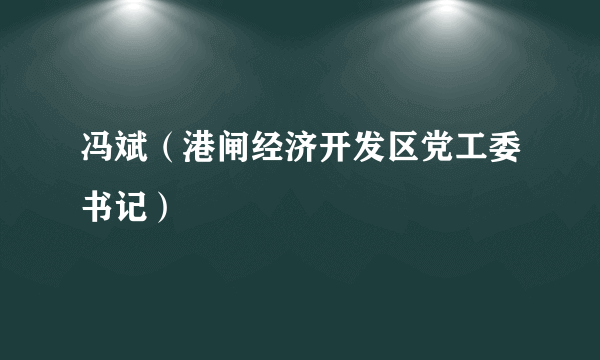 冯斌（港闸经济开发区党工委书记）