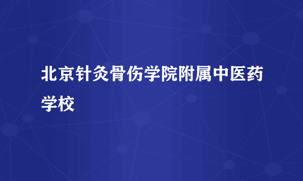 北京针灸骨伤学院附属中医药学校