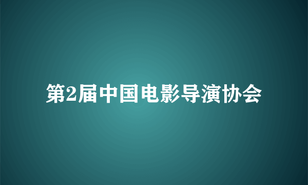 第2届中国电影导演协会