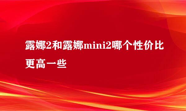 露娜2和露娜mini2哪个性价比更高一些