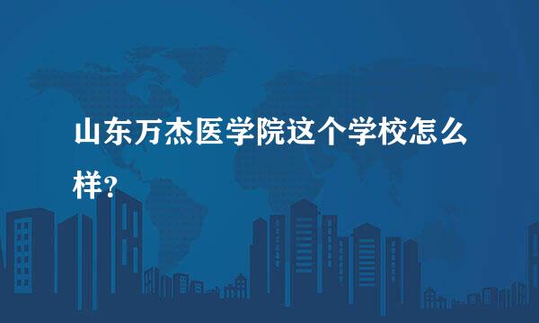 山东万杰医学院这个学校怎么样？