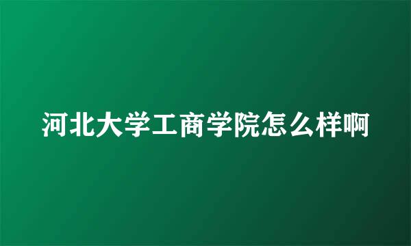 河北大学工商学院怎么样啊