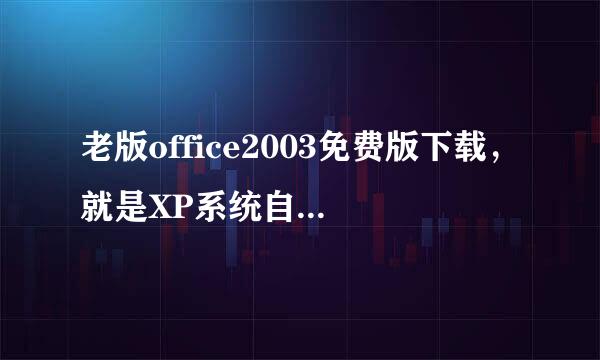 老版office2003免费版下载，就是XP系统自动带的那种，不要WPS的....