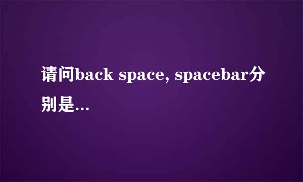 请问back space, spacebar分别是哪两个键