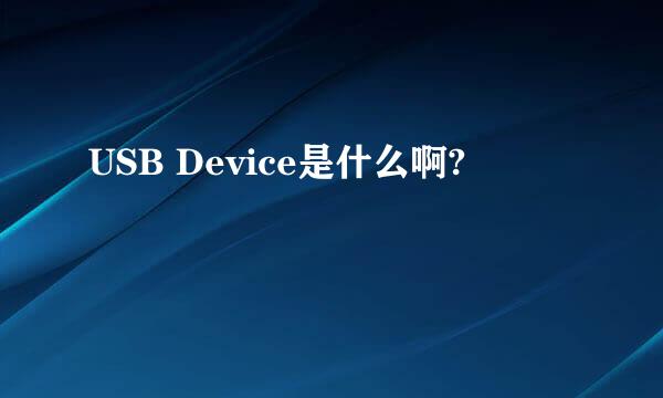 USB Device是什么啊?