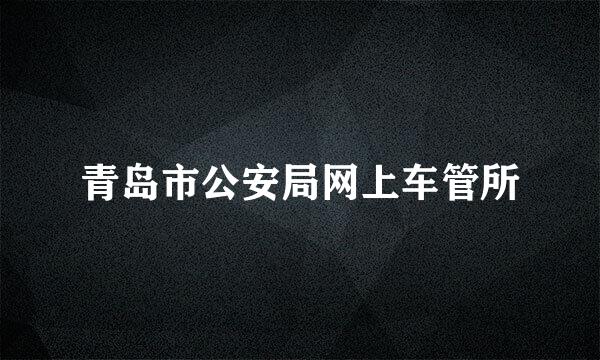 青岛市公安局网上车管所