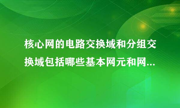 核心网的电路交换域和分组交换域包括哪些基本网元和网元的功能