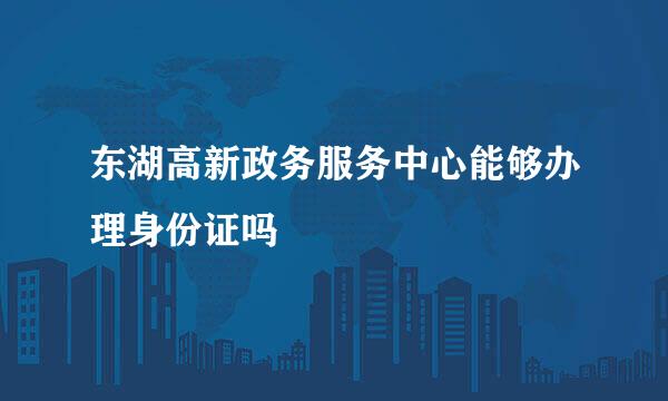 东湖高新政务服务中心能够办理身份证吗