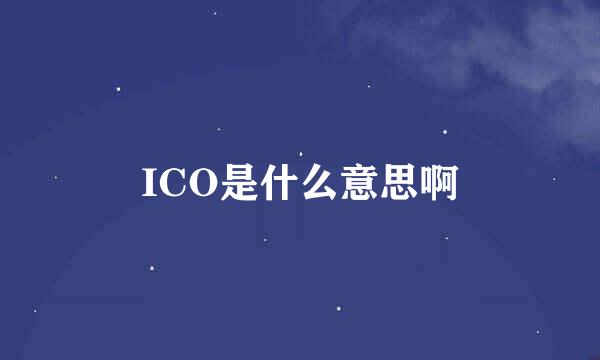 ICO是什么意思啊