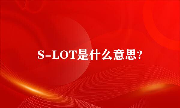 S-LOT是什么意思?