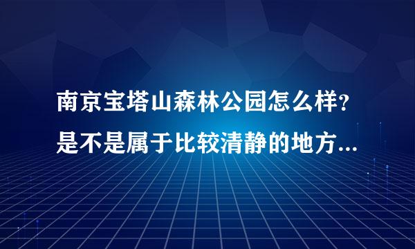 南京宝塔山森林公园怎么样？是不是属于比较清静的地方？适不适合组织集体出游？