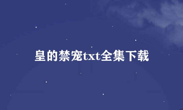 皇的禁宠txt全集下载