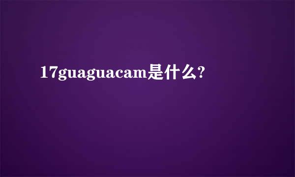 17guaguacam是什么?